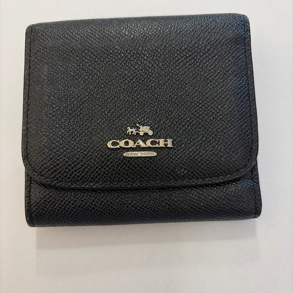 Coach Handbags - Coach Black Textured Leather Wallet